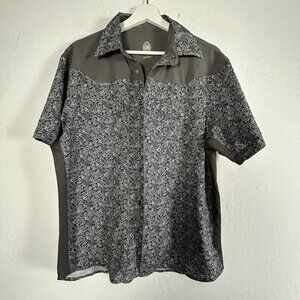 Club Ride Mens Short Sleeve Performance Cycling Shirt Small Black Gray Paisley